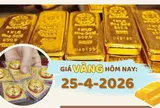 Giá vàng hôm nay 25-4: Đứt chuỗi tăng, vàng khó xác lập xu hướng ngắn hạn