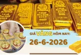 Giá vàng hôm nay 26-6: Phục hồi nhẹ nhờ USD suy yếu