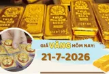 Giá vàng hôm nay 21-7: SJC giảm 1,5 triệu đồng/lượng