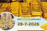 Giá vàng hôm nay 28-7: Tăng 1,5 triệu đồng/lượng