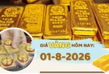 Giá vàng hôm nay 1-8: Tăng 200.000 đồng/lượng