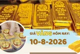 Giá vàng hôm nay 10-8: Giảm nhẹ