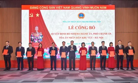 Hà Nội công bố Quyết định bổ nhiệm lãnh đạo Toà án Nhân dân Khu vực