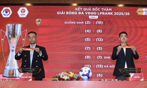 Vòng 1 V-League 2025-2026: Hà Nội FC gặp CA TP Hồ Chí Minh, CAHN đấu với Thể Công Viettel