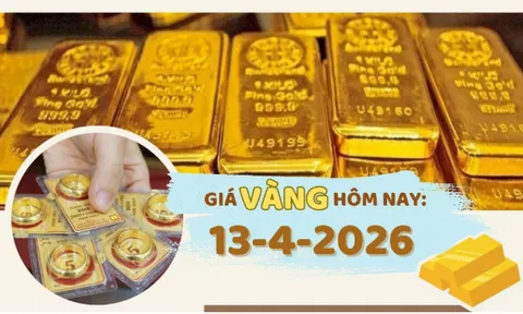 Giá vàng hôm nay 13-4: Lao dốc mạnh