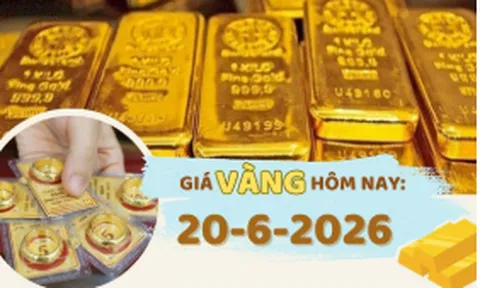 Giá vàng hôm nay 20-6: SJC tăng 500.000 đồng/lượng