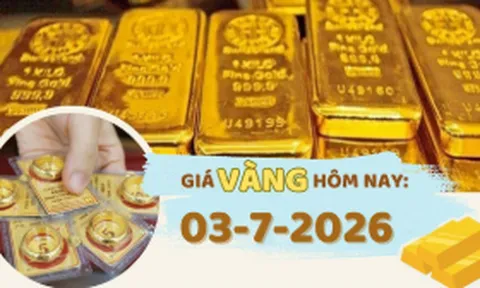 Giá vàng hôm nay 3-7: SJC bật tăng 3 triệu đồng/lượng