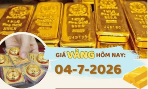 Giá vàng hôm nay 4-7: Các ngân hàng trung ương tiếp tục mạnh tay tích trữ vàng