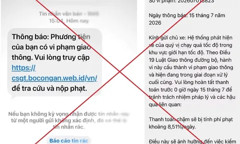 Giả mạo Cổng Dịch vụ công lừa nộp "phạt nguội"