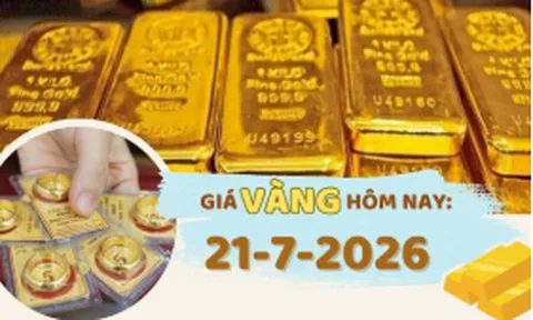 Giá vàng hôm nay 21-7: SJC giảm 1,5 triệu đồng/lượng