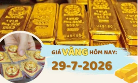 Giá vàng hôm nay 29-7: Quay đầu giảm