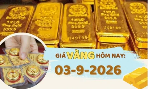 Giá vàng hôm nay 3-9: Phục hồi mạnh