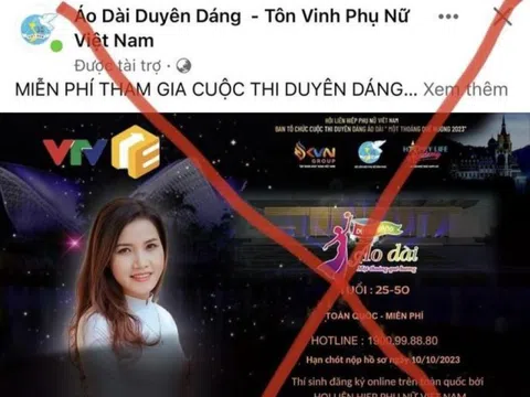 Mạo danh Hội Liên hiệp Phụ nữ TP Hồ Chí Minh mời gọi tham gia cuộc thi áo dài