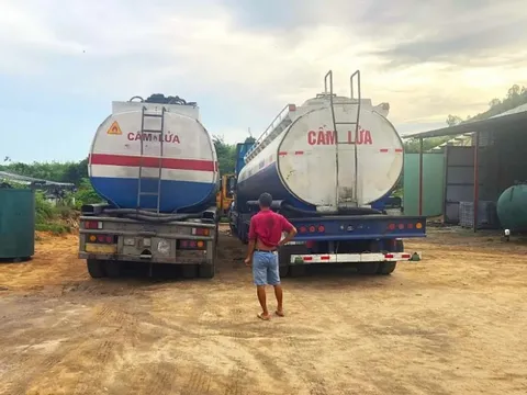 Tạm giữ gần 80 tấn chất lỏng nghi dầu FO không hóa đơn