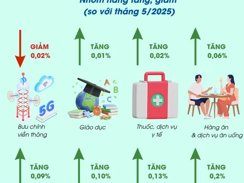 Chỉ số giá tiêu dùng tháng 6/2025 tăng 0,48%