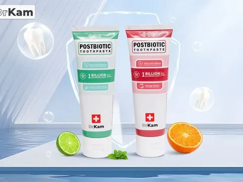 DrKam Postbiotic - Kem đánh răng sinh học Việt Nam tiên phong ứng dụng lợi khuẩn bất hoạt
