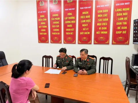 Công an phường Ô Chợ Dừa xử lý trường hợp đăng tải nội dung vi phạm quy định về bầu cử