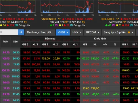 Sắc đỏ bao trùm, VN-Index giảm gần 15 điểm