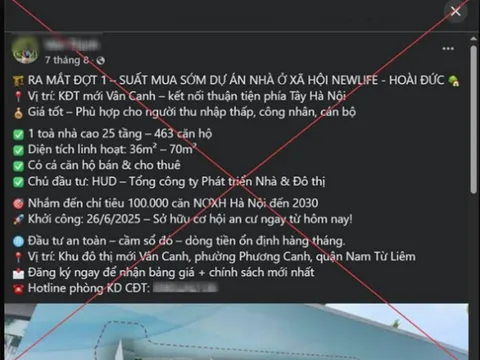 Xử phạt rao bán “suất ngoại giao” nhà ở xã hội: Cảnh báo chiêu trò trục lợi trên không gian mạng