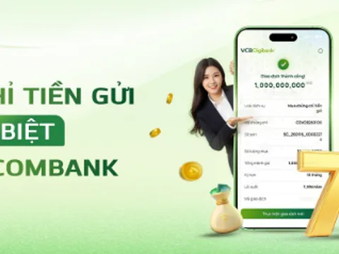 Vietcombank tiếp tục phát hành Chứng chỉ tiền gửi trực tuyến với lãi suất lên đến 7,9%/năm