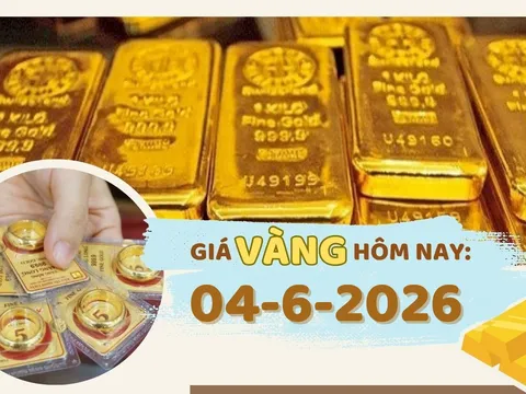 Giá vàng hôm nay 4-6: Tiếp tục giảm