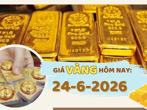 Giá vàng hôm nay 24-6: SJC giảm 1 triệu đồng/lượng