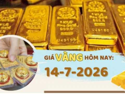 Giá vàng hôm nay 14-7: Đồng loạt lao dốc