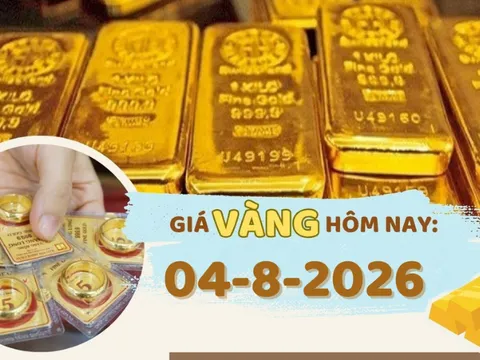 Giá vàng hôm nay 4-8: Vàng miếng tăng 500.000 đồng/lượng