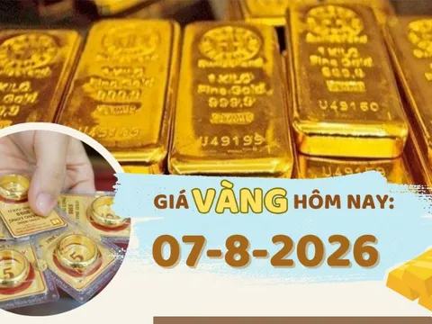 Giá vàng hôm nay 7-8: SJC tăng gần 1 triệu đồng/lượng, vàng thế giới hướng mốc 4.400 USD/Ounce