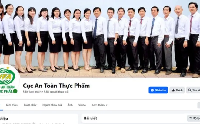 Phát hiện trang mạo danh Cục An toàn thực phẩm trên mạng xã hội