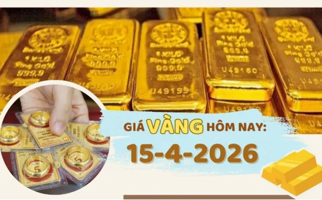 Giá vàng hôm nay 15-4: Bật tăng 2,5 triệu đồng/lượng, duy trì đà đi lên