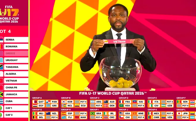 Bốc thăm FIFA U17 World Cup 2026: Việt Nam cùng bảng Mali, Bỉ và New Zealand