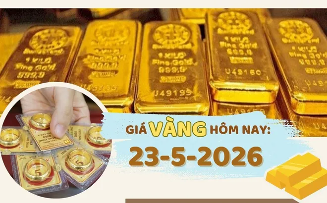 Giá vàng hôm nay 23-5: Đồng loạt giảm