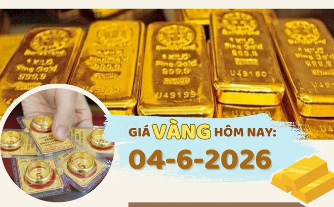 Giá vàng hôm nay 4-6: Tiếp tục giảm