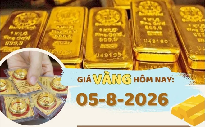 Giá vàng hôm nay 5-8: SJC nhích nhẹ lên 140,5 triệu đồng/lượng